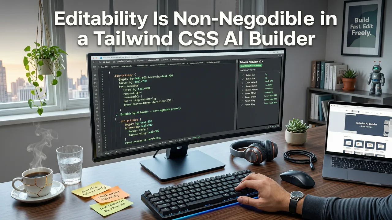 Why Editability Is Non-Negotiable in a Tailwind CSS AI Builder - tailwind css ai builder