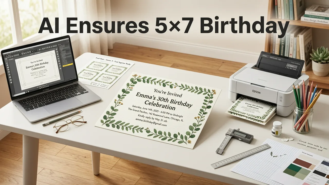 How AI Ensures Your 5×7 Birthday Invitation Is Truly Print-Ready - printable birthday invitation standard size