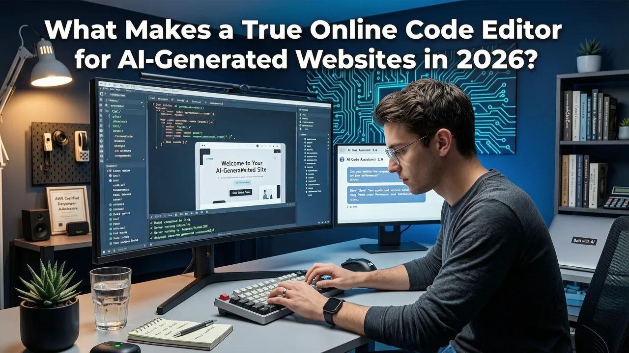 What Makes a True Online Code Editor for AI-Generated Websites in 2026? - online code editor for ai websites