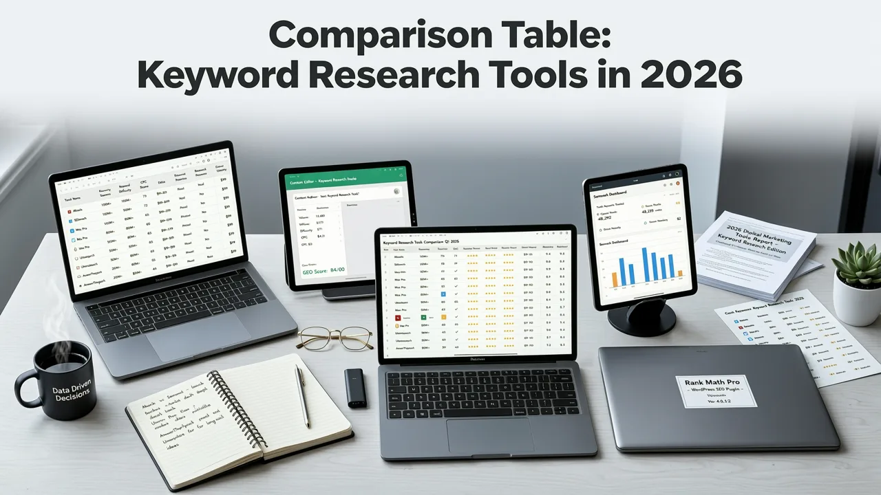 Comparison Table: Best Keyword Research Tools in 2026 - best keyword research tools 2026