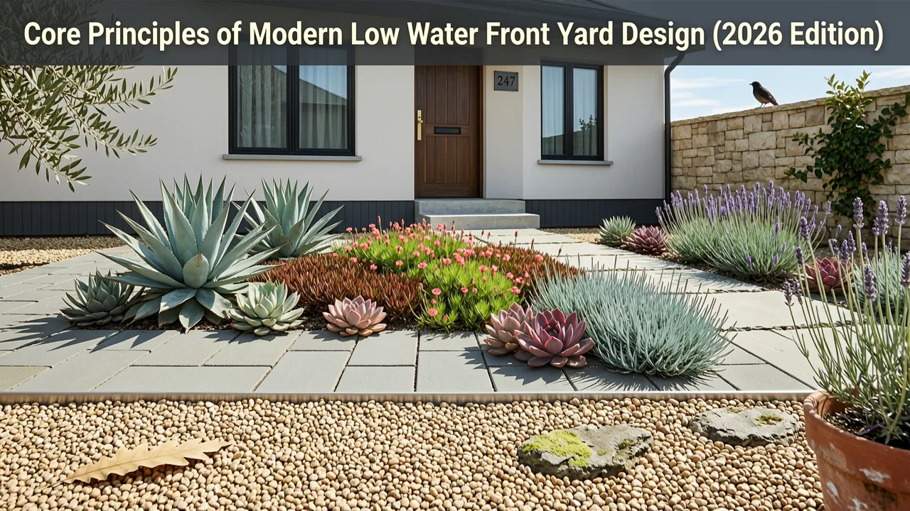 Core Principles of Modern Low Water Front Yard Design (2026 Edition) - modern low water front yard design