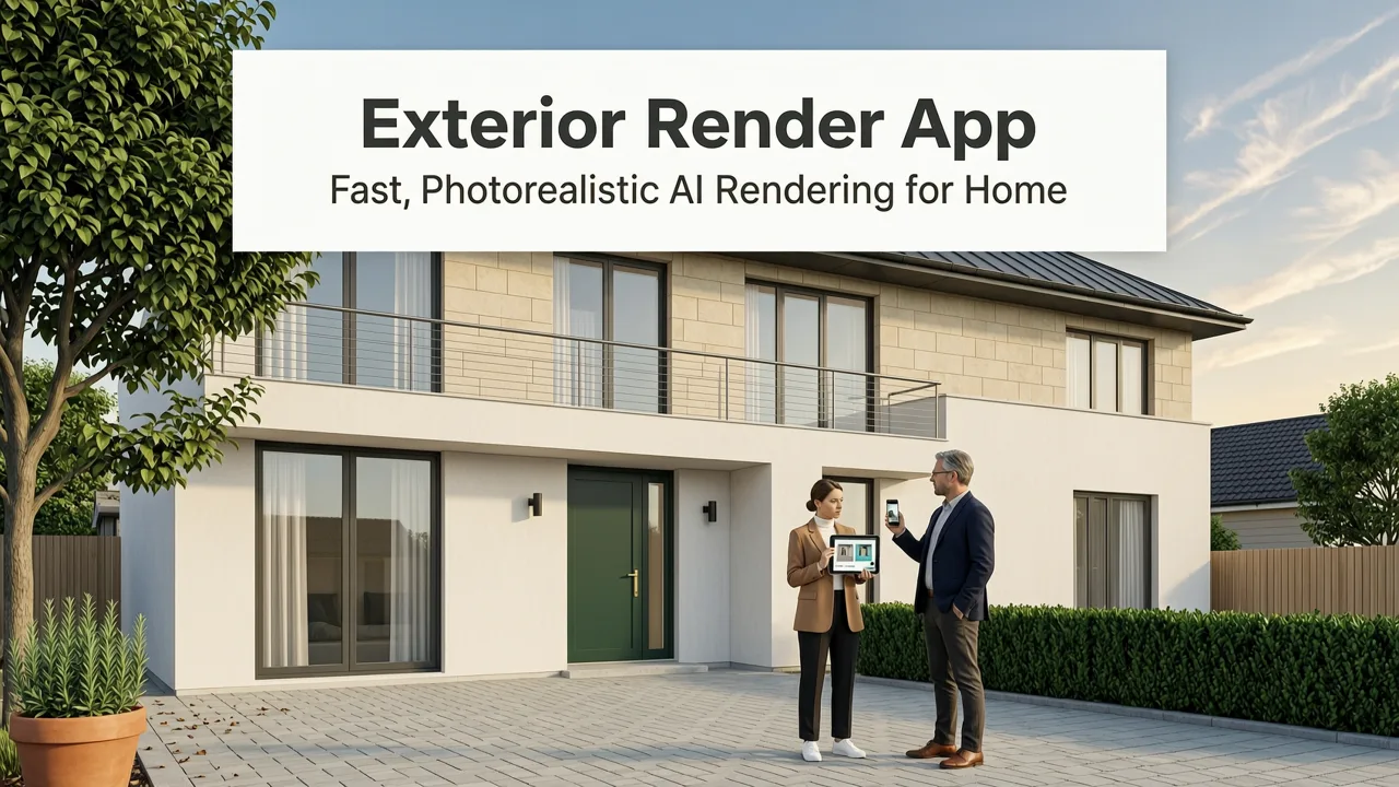 Exterior Render App – Fast, Photorealistic AI Rendering for Home