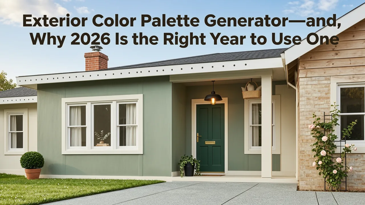 What Is an Exterior Color Palette Generator—and Why 2026 Is the Right Year to Use One - exterior color palette generator