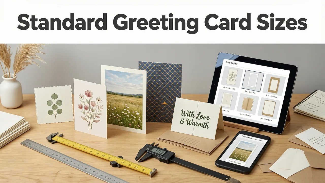 Standard Greeting Card Sizes in 2026 — Print vs. Digital - ai greeting card size generator