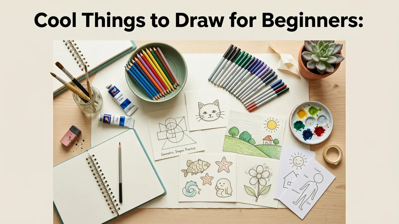 Cool Things to Draw for Beginners: The 2026 Starter List - cool things to draw for beginners