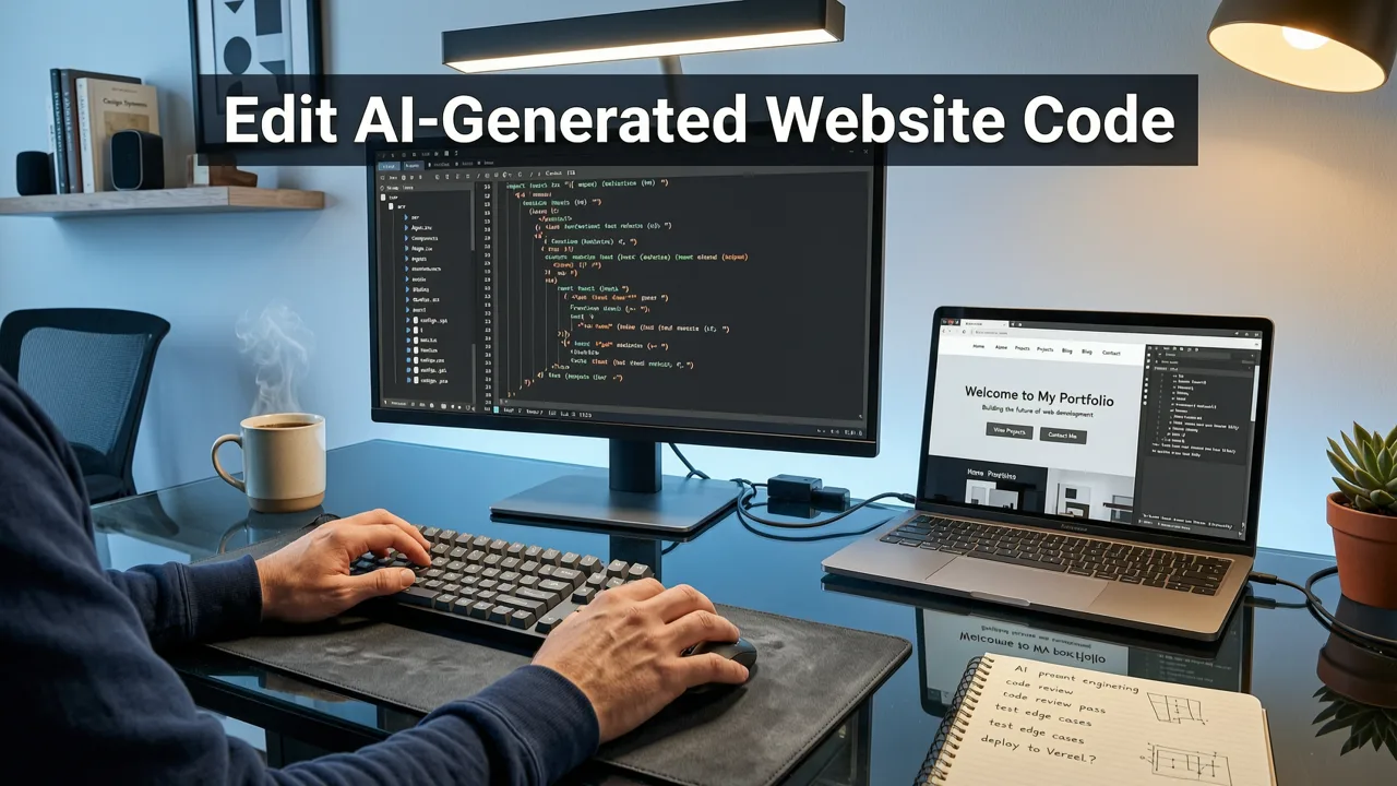 How to Edit AI-Generated Website Code in 2026 - edit ai generated website code
