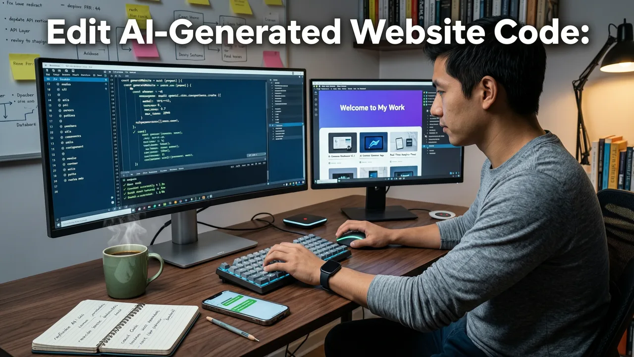 How to Edit AI-Generated Website Code: A 2026 Workflow - edit ai generated website code