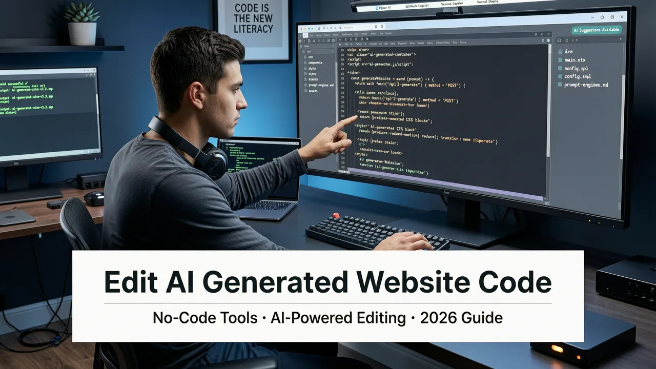 Featured image for How to Edit AI-Generated Website Code in 2026