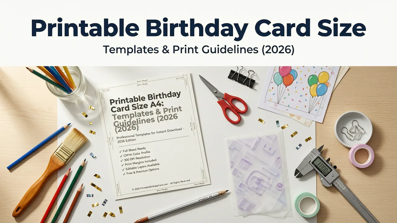 Printable Birthday Card Size A4: Templates & Print Guidelines (2026) - printable birthday card size a4