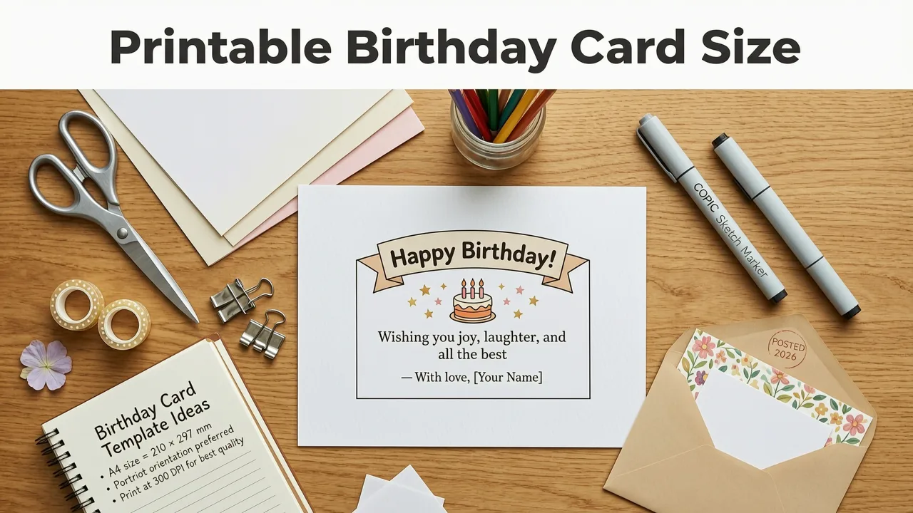 What Is the Printable Birthday Card Size A4? (2026 Standard) - printable birthday card size a4