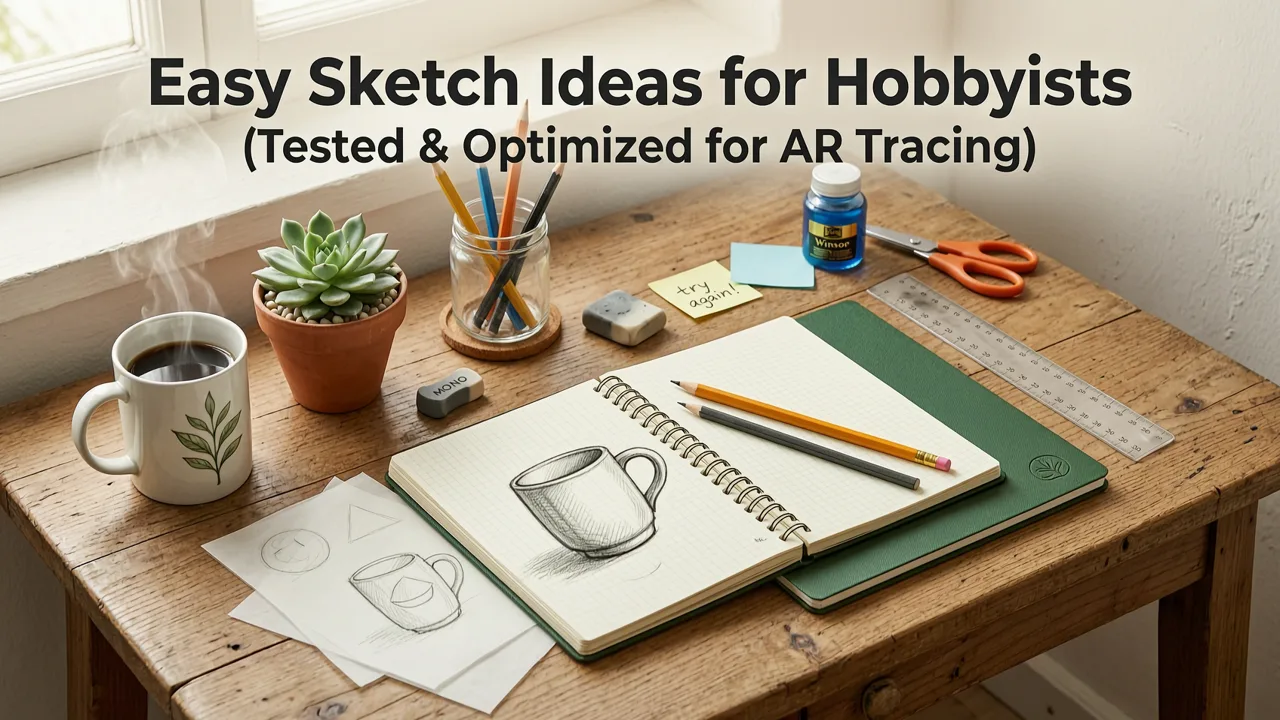 12 Easy Sketch Ideas for Hobbyists (Tested & Optimized for AR Tracing) - easy sketch ideas for hobbyists