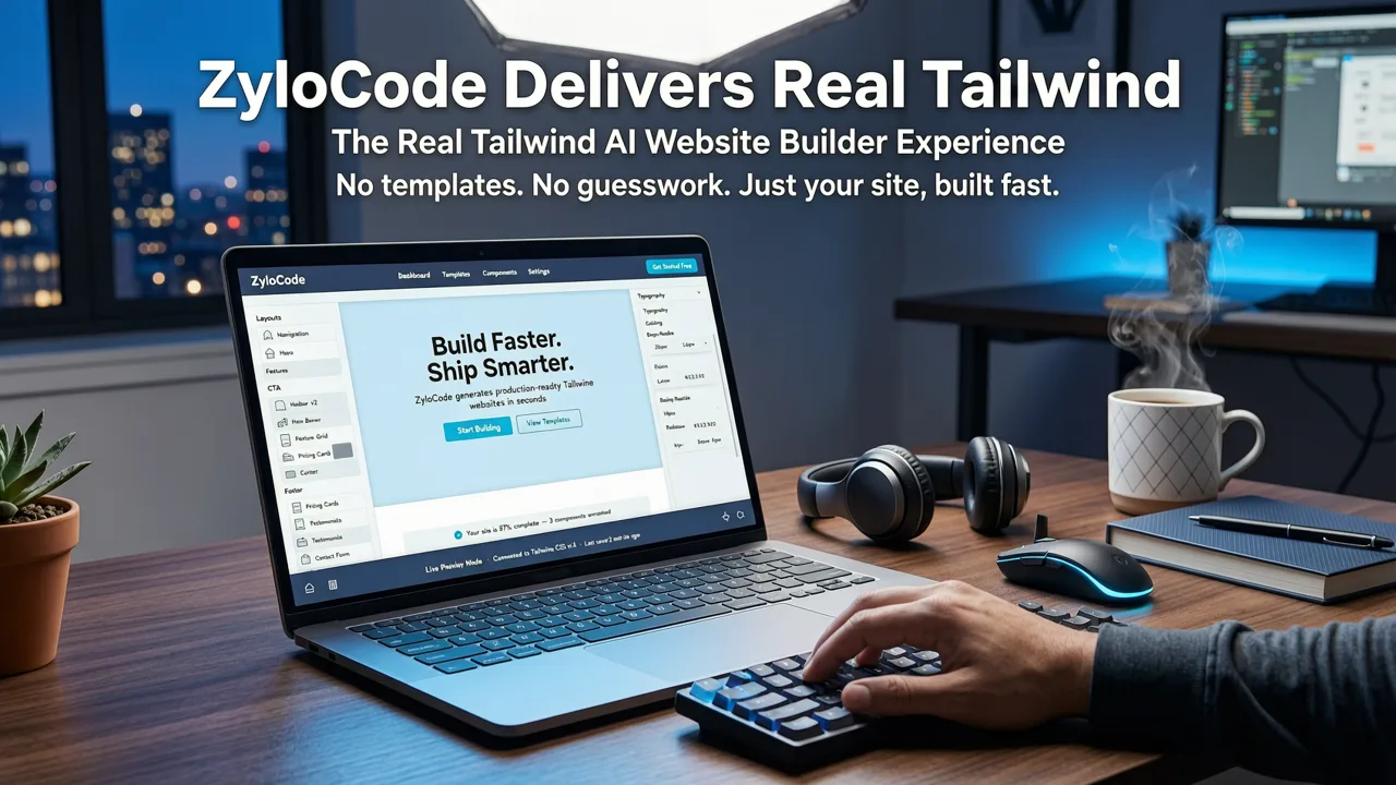 How ZyloCode Delivers the Real Tailwind AI Website Builder Experience - tailwind ai website builder