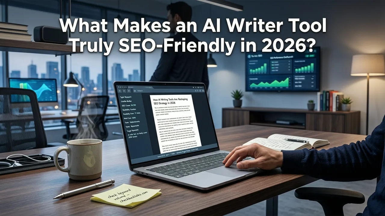 What Makes an AI Writer Tool Truly SEO-Friendly in 2026? - seo-friendly ai writer tool