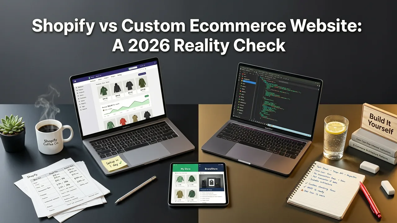 Shopify vs Custom Ecommerce Website: A 2026 Reality Check - shopify vs custom ecommerce website