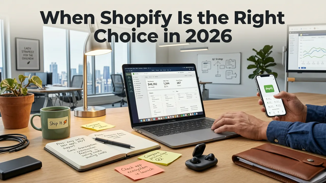 When Shopify Is the Right Choice in 2026 - shopify vs custom ecommerce website