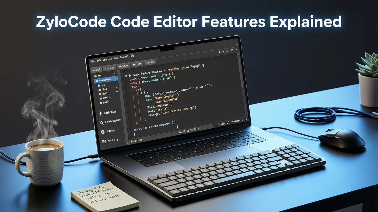 ZyloCode Code Editor Features Explained - zylocode code editor features