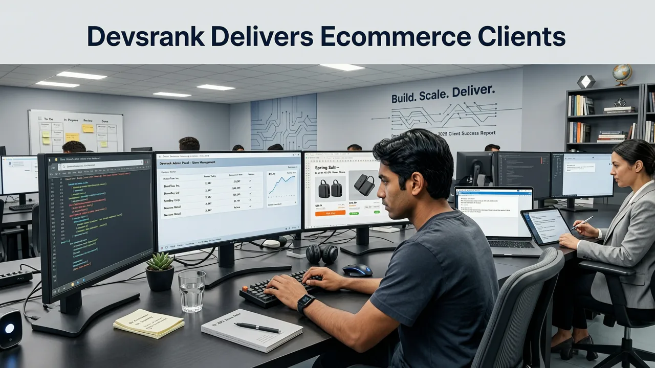 How Devsrank Delivers for Ecommerce Clients in 2026 - ecommerce website development agency