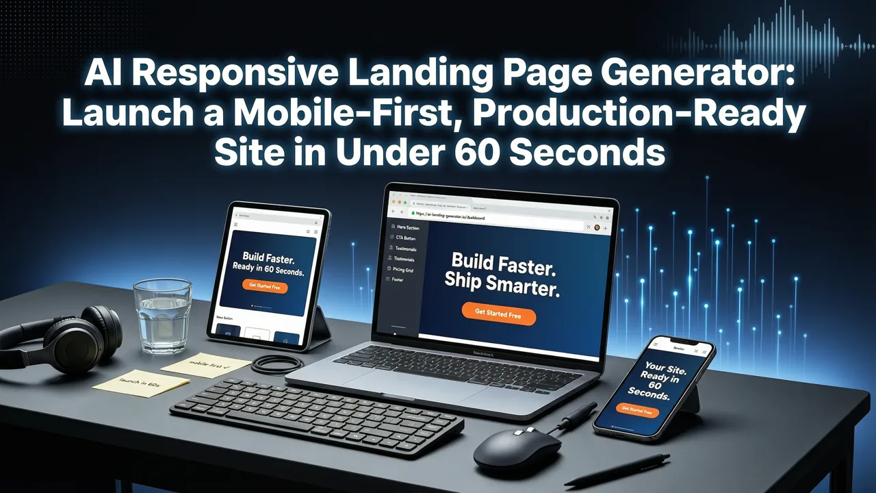 AI Responsive Landing Page Generator: Launch a Mobile-First, Production-Ready Site in Under 60 Seconds - ai responsive landing page generator