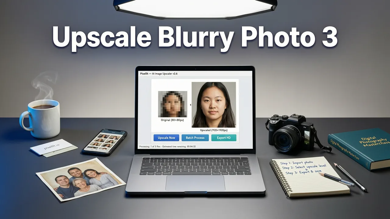 How to Upscale Blurry Photo in 3 Simple Steps (Using Pixelift in 2026) - how to upscale blurry photo