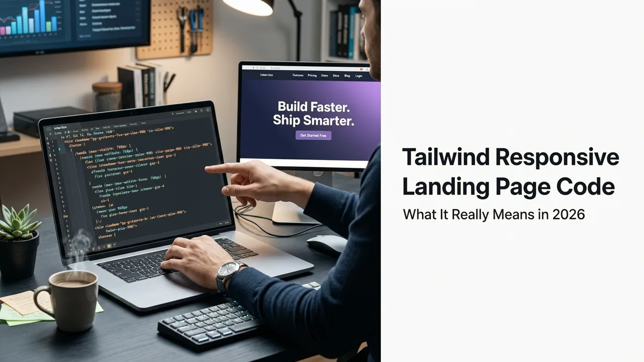 Featured image for Tailwind Responsive Landing Page Code – Export & Edit in 2026