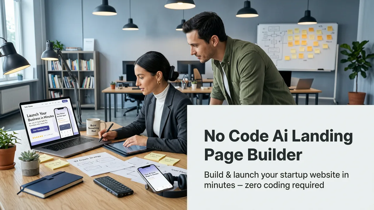 Featured image for No-Code AI Landing Page Builder for Founders (2026)