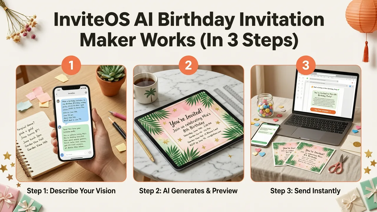 How the InviteOS AI Birthday Invitation Maker Works (In 3 Steps) - ai birthday invitation maker