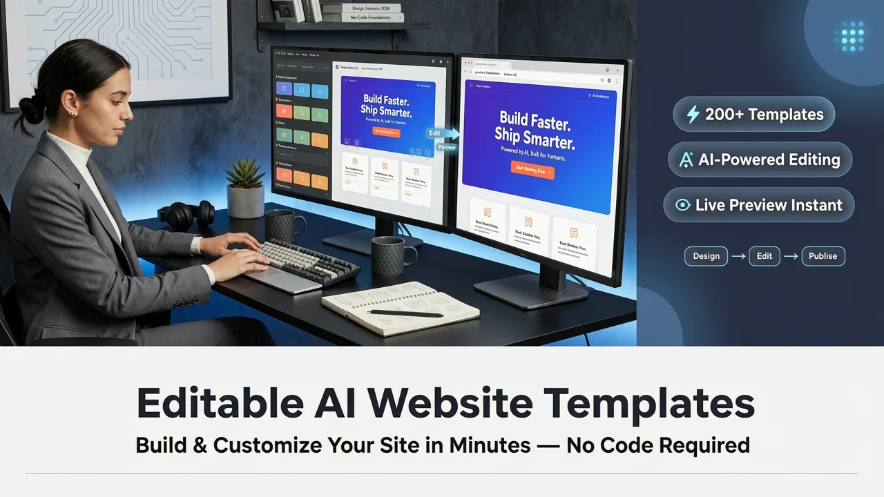 Featured image for Editable AI Website Templates with Live Preview in 2026
