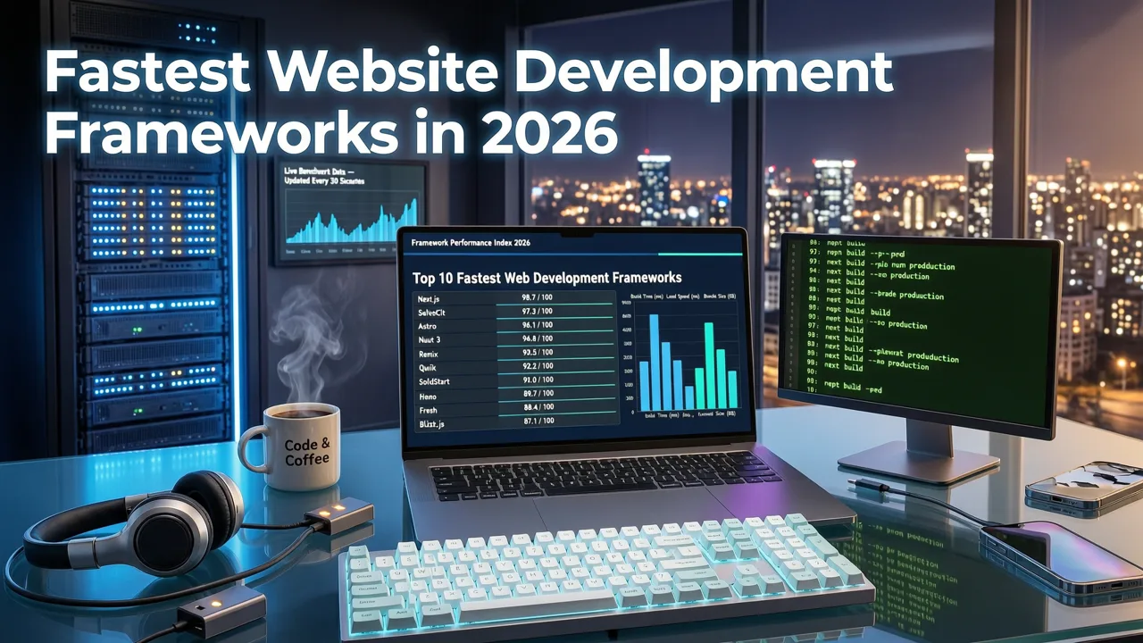 Top Fastest Website Development Frameworks in 2026 - fastest website development framework