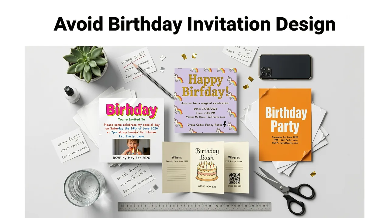 What to Avoid in 2026 Birthday Invitation Design - birthday invitation design ideas