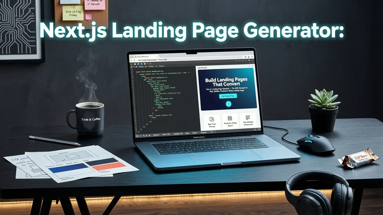 Next.js Landing Page Generator: The 2026 Standard for Real, Editable, Production-Ready Landing Pages - nextjs landing page generator
