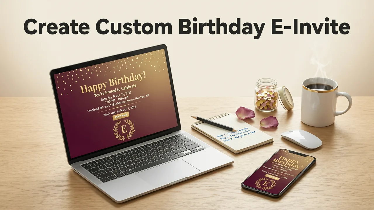 How to Create Your Custom Birthday E-Invite in 2026 (Step-by-Step) - custom birthday e invite