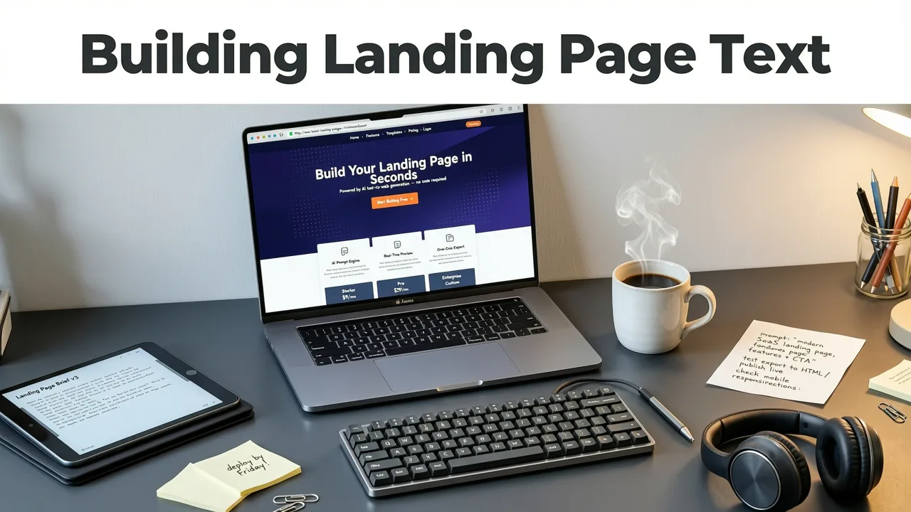 Why Building a Landing Page from Text Prompt Is Now a Core 2026 Workflow - build landing page from text prompt