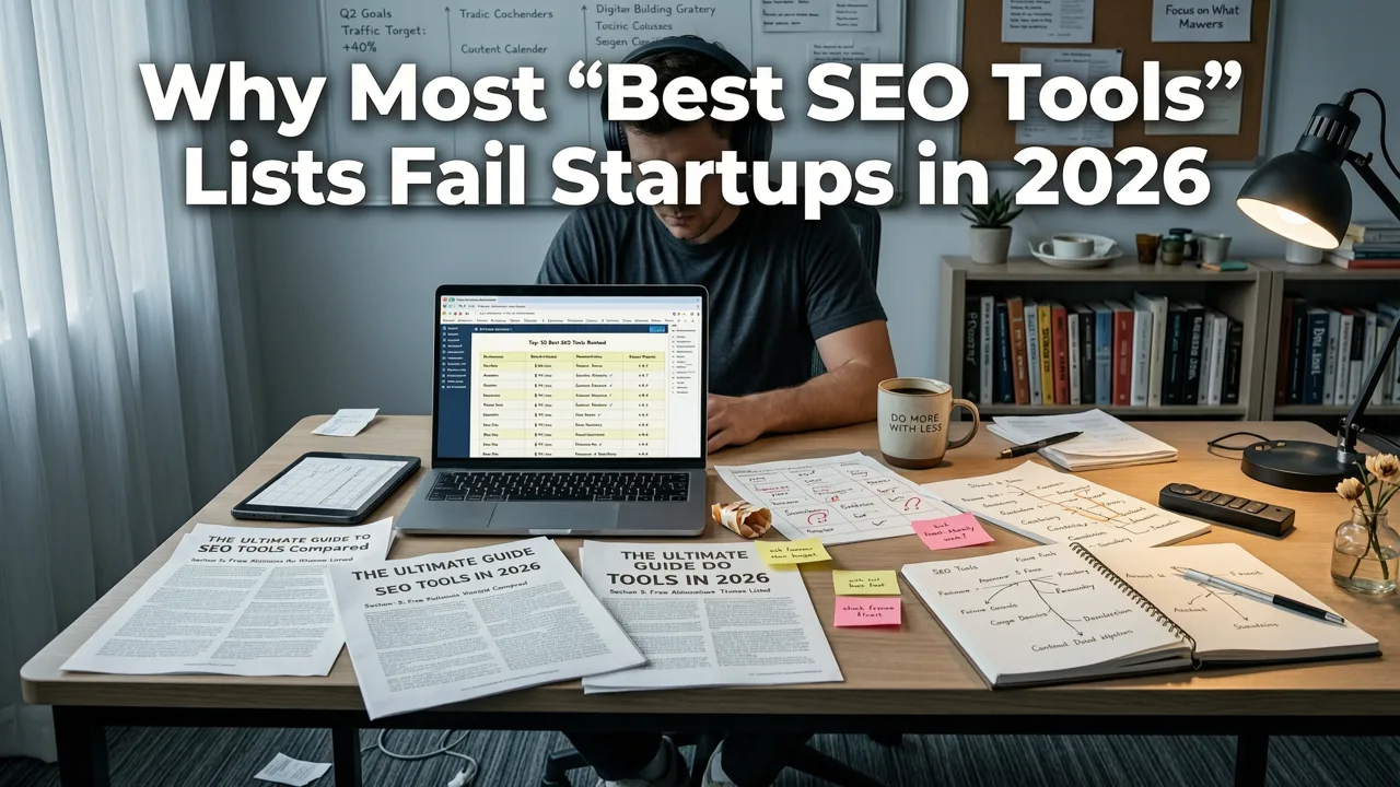 Why Most "Best SEO Tools" Lists Fail Startups in 2026 - best seo tools for startups