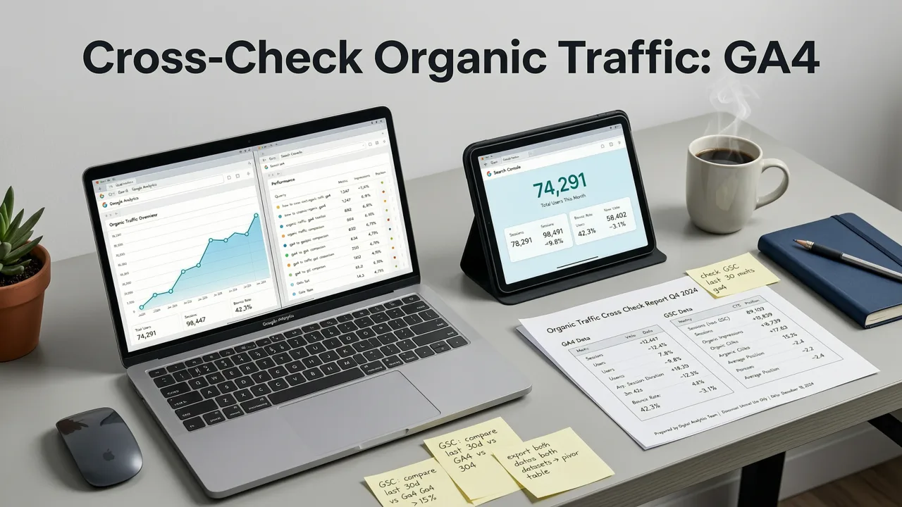 How to Cross-Check Organic Traffic: GA4 + Google Search Console - how to find organic search traffic in google analytics