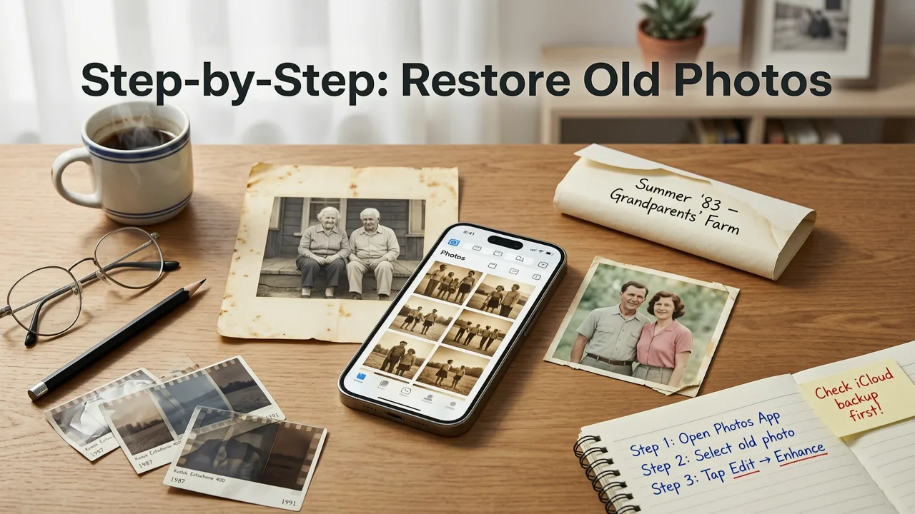 Step-by-Step: How to Restore Old Photos on iPhone in 2026 - restore old photos on iphone