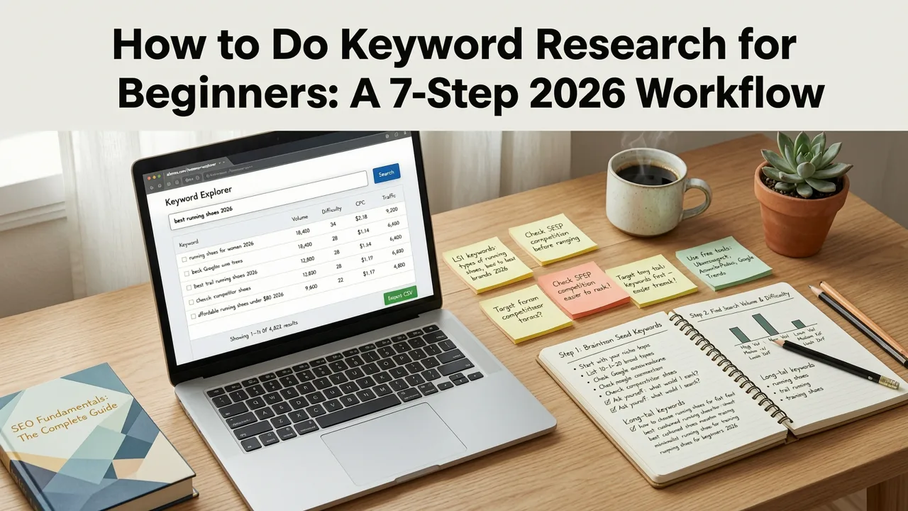 How to Do Keyword Research for Beginners: A 7-Step 2026 Workflow - how to do keyword research for beginners