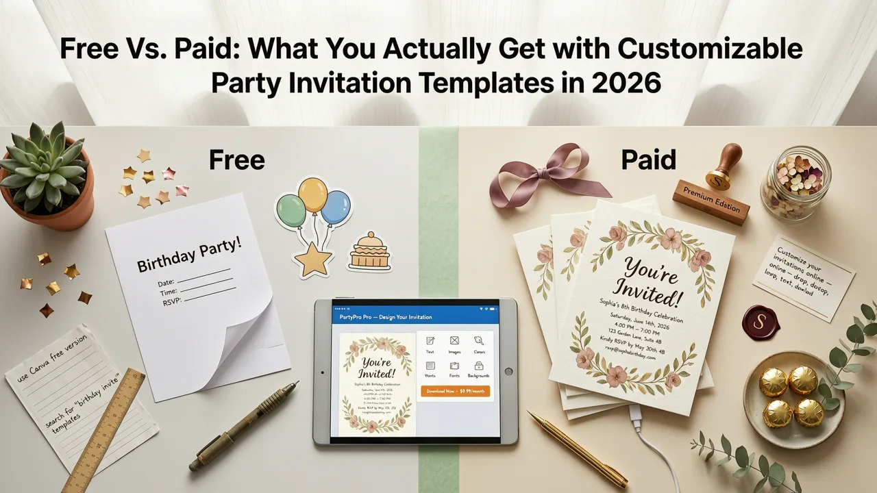 Free vs. Paid: What You Actually Get with Customizable Party Invitation Templates in 2026 - customizable party invitation templates