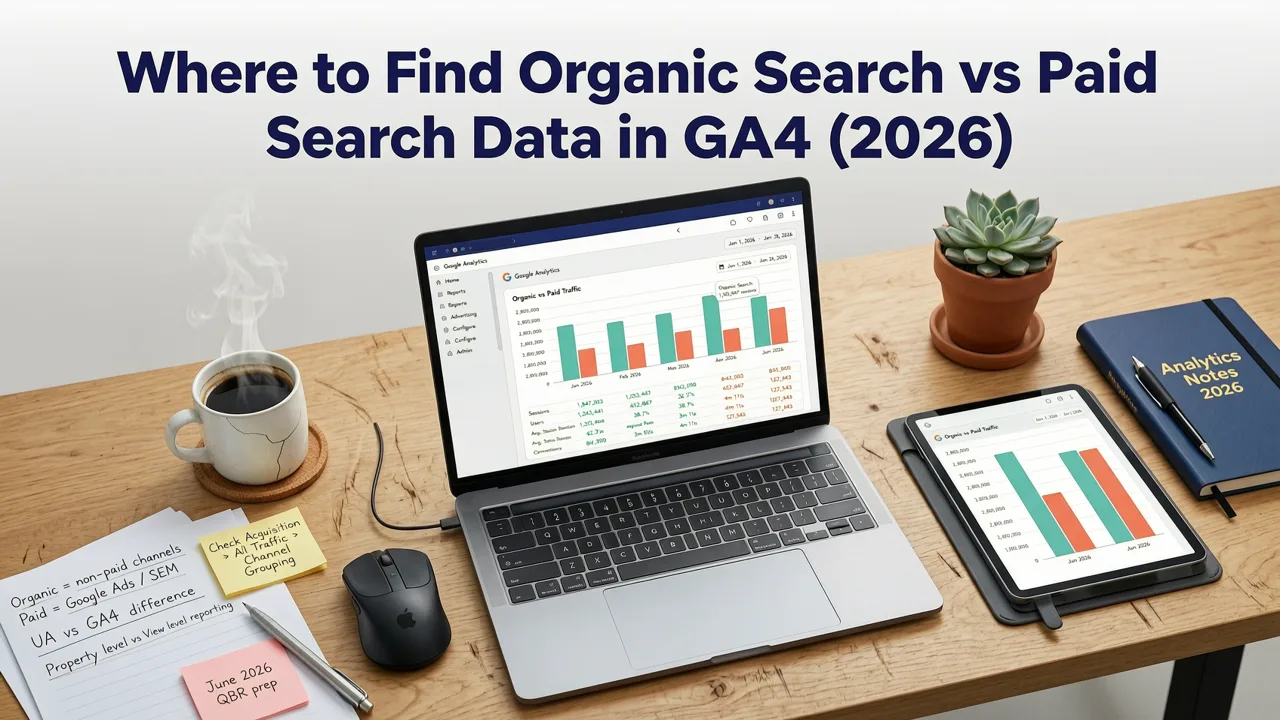 Where to Find Organic Search vs Paid Search Data in GA4 (2026) - organic search vs paid search in ga4