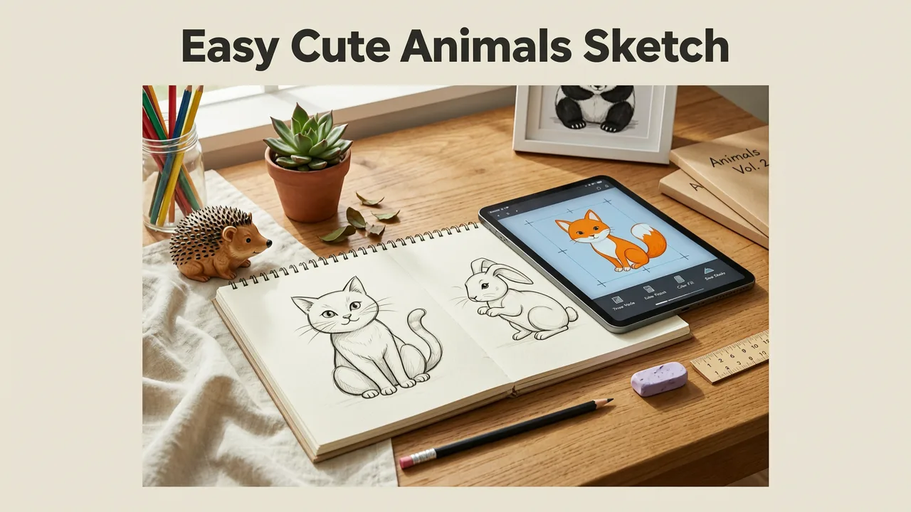 12 Easy Cute Animals to Sketch (With AR Tracing Tips for 2026) - easy cute animals to sketch
