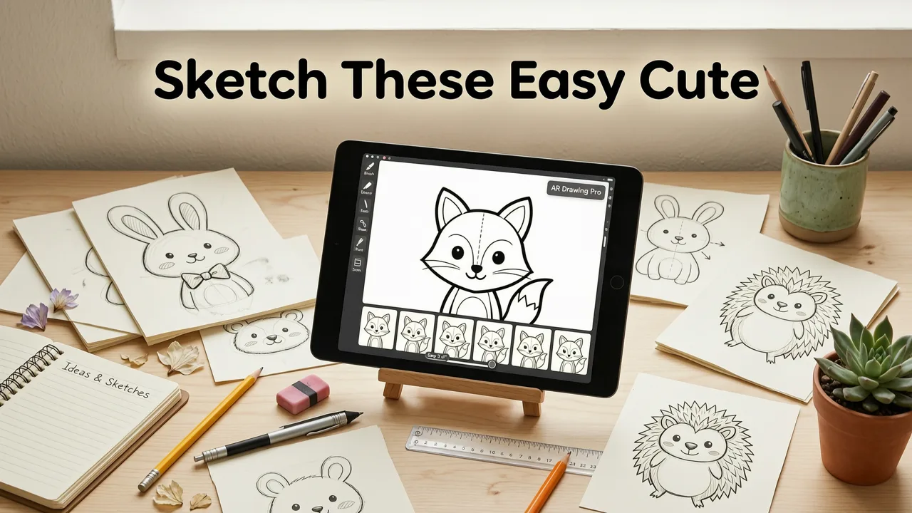 How to Sketch These Easy Cute Animals Using AR Drawing (2026 Step-by-Step) - easy cute animals to sketch