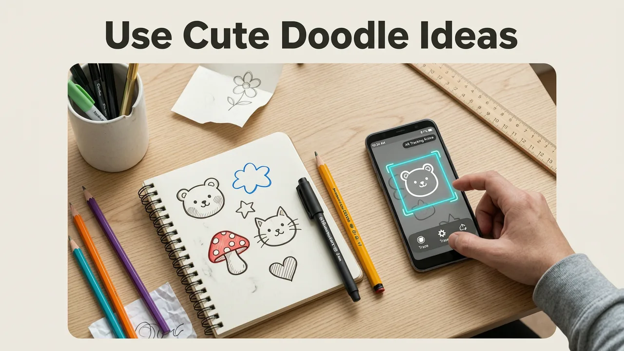 How to Use Cute Doodle Ideas for Practice With AR Tracing - cute doodle ideas for practice