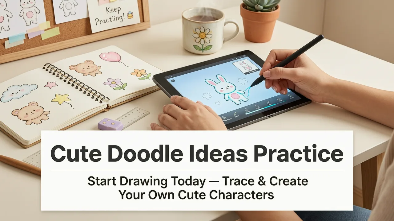 Cute Doodle Ideas for Practice — Trace with AR Drawing
