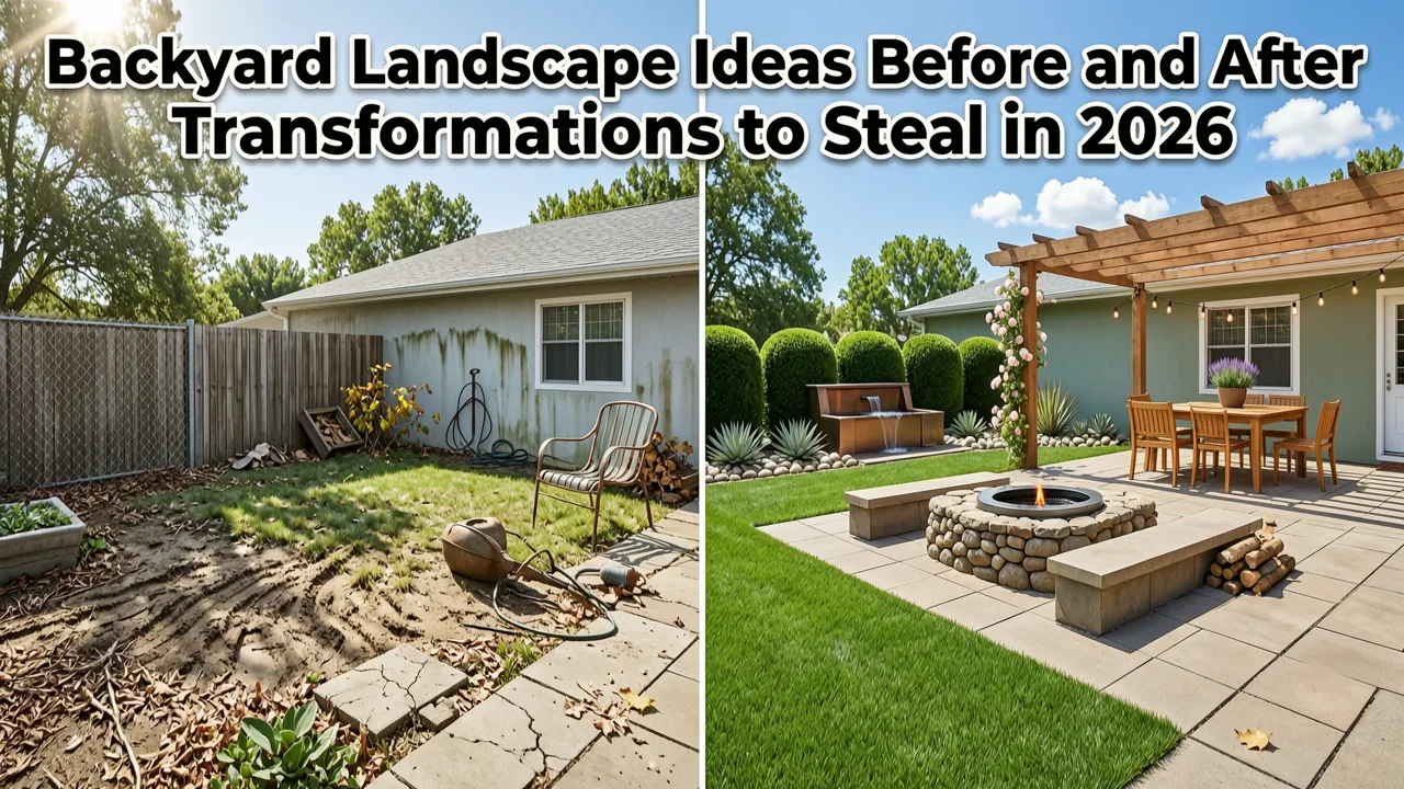 7 Backyard Landscape Ideas Before and After Transformations to Steal in 2026 - backyard landscape ideas before and after