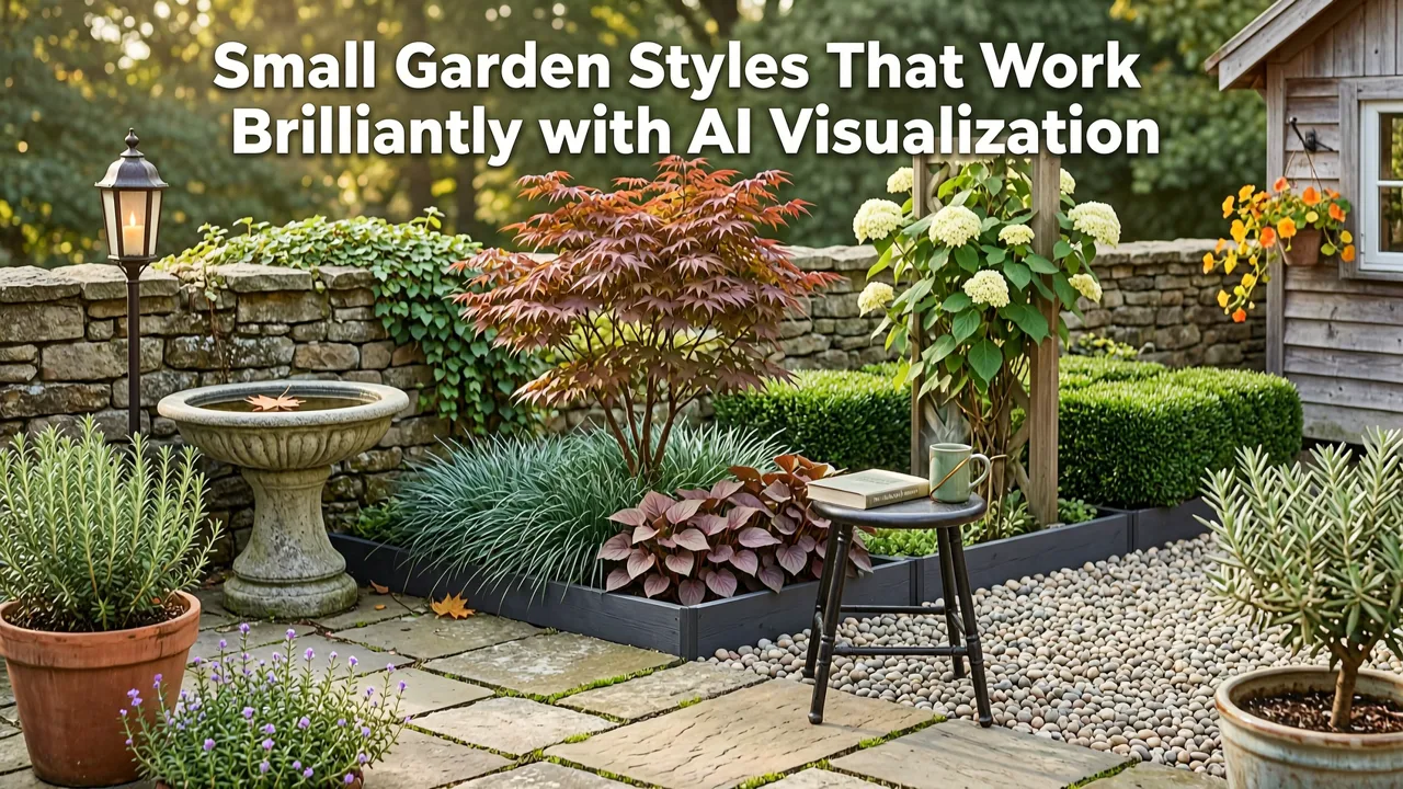 Small Garden Styles That Work Brilliantly with AI Visualization - small garden redesign ai