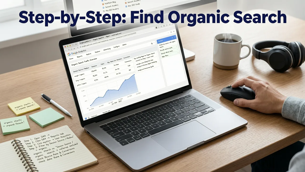Step-by-Step: How to Find Organic Search Traffic in GA4 - organic search traffic google analytics 4