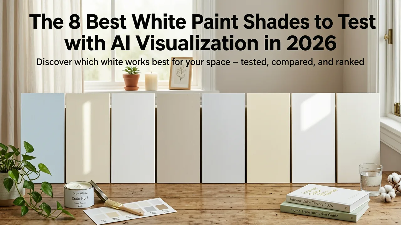 The 8 Best White Paint Shades to Test with AI Visualization in 2026 - white wall paint ai visualization