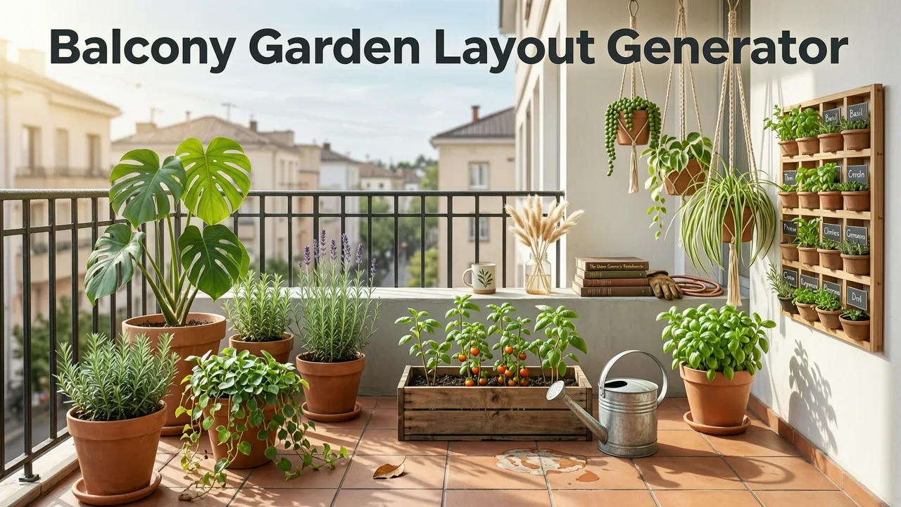 Balcony Garden Layout Generator — Realistic Designs from Your Own Photo - balcony garden layout generator