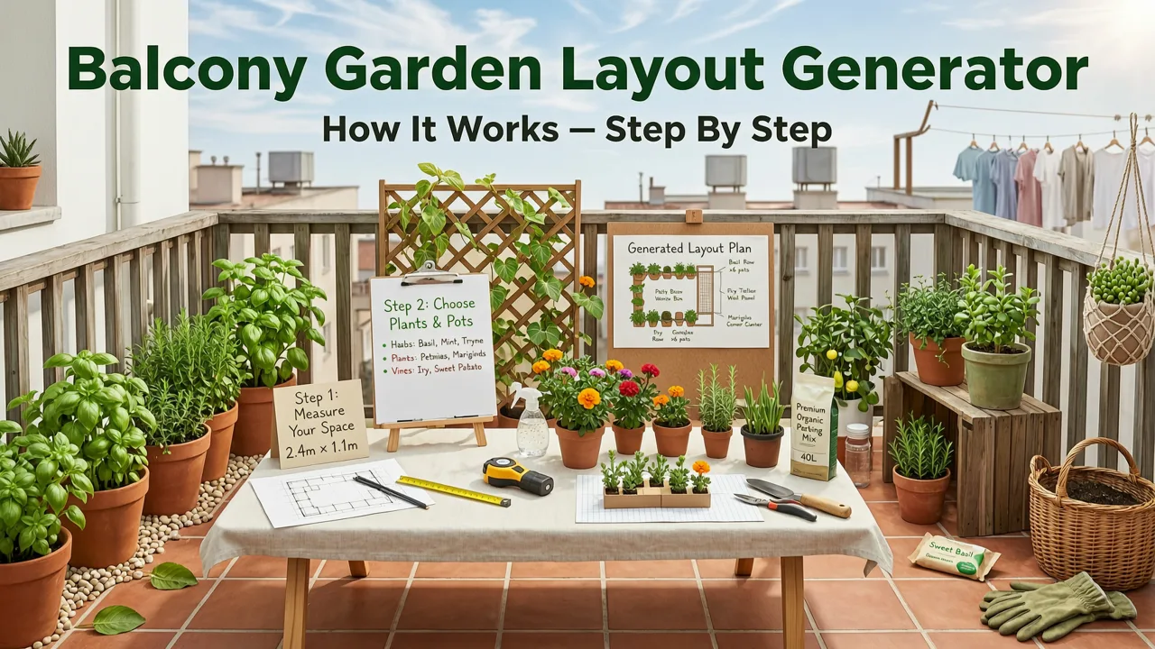 How a Balcony Garden Layout Generator Works — Step by Step - balcony garden layout generator