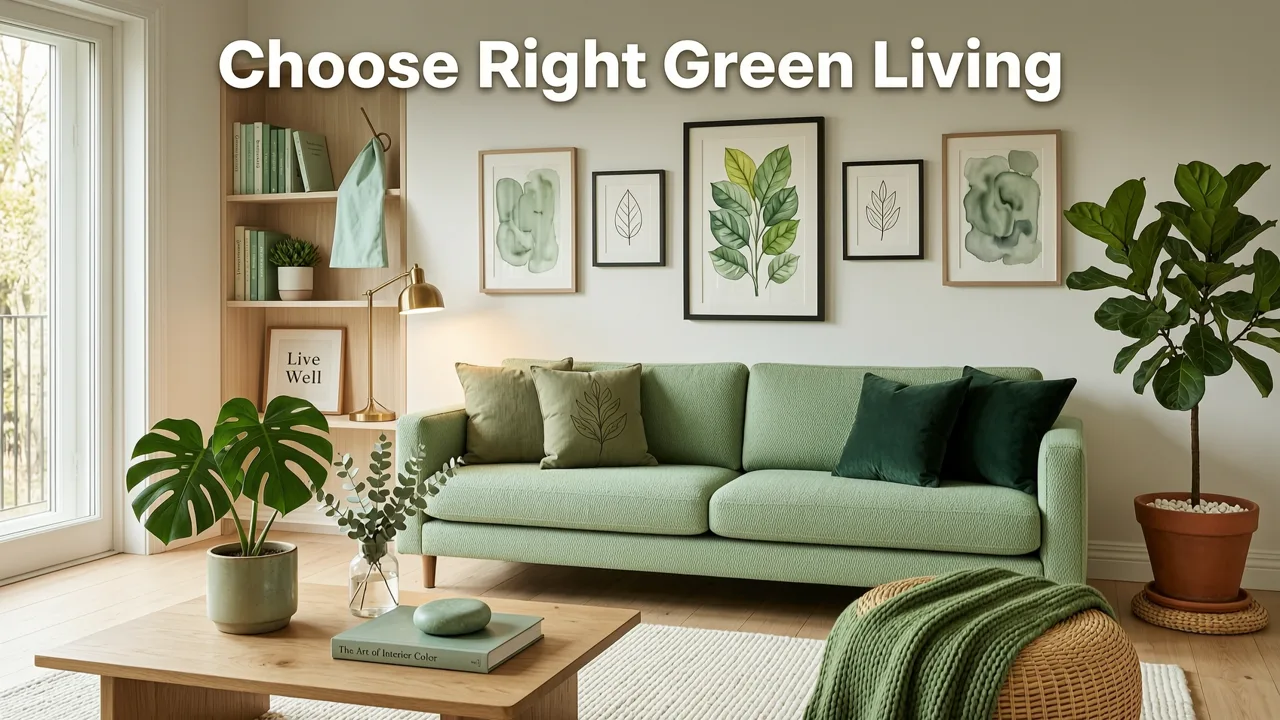 How to Choose the Right Green for Your Living Room - green wall paint ideas for living room