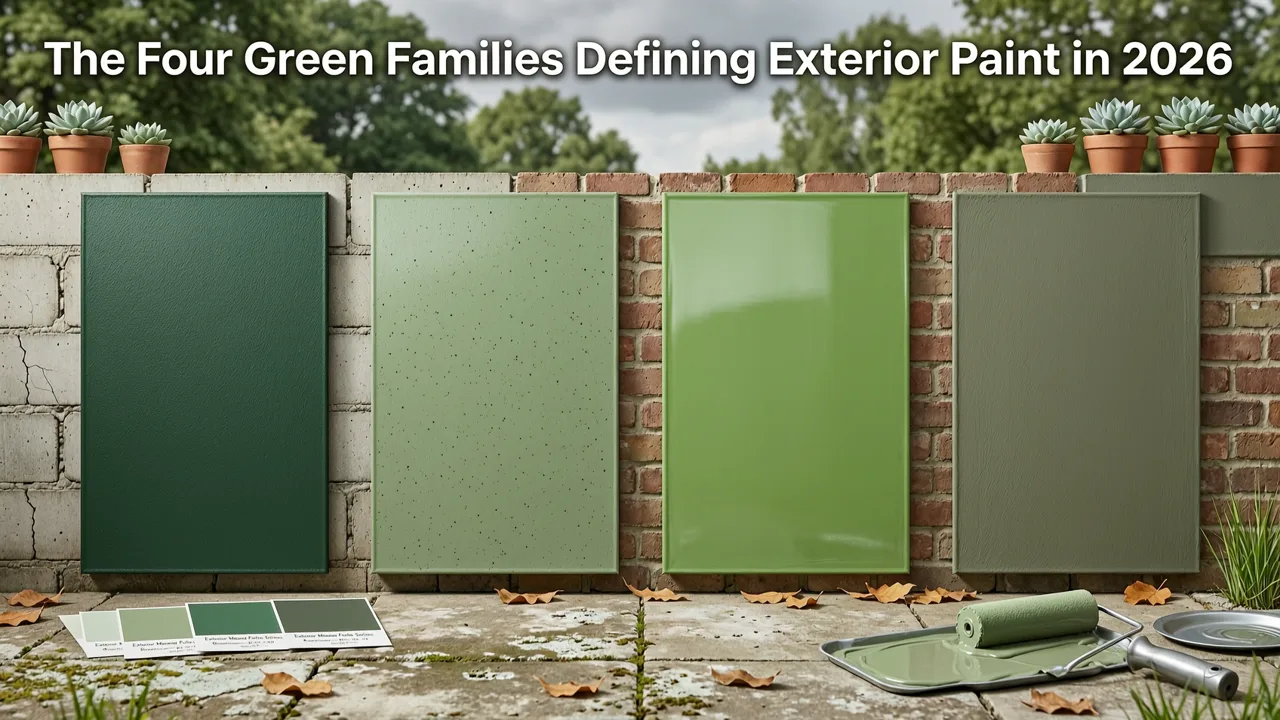 The Four Green Families Defining Exterior Paint in 2026 - exterior green wall paint trends 2026